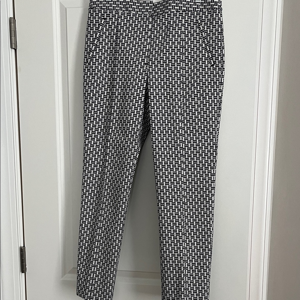 Tory Burch Black and White Patterned Pants